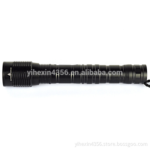 Boruit High Power Zoom Rechargeable Tactical CREE T6 LED Flashlight